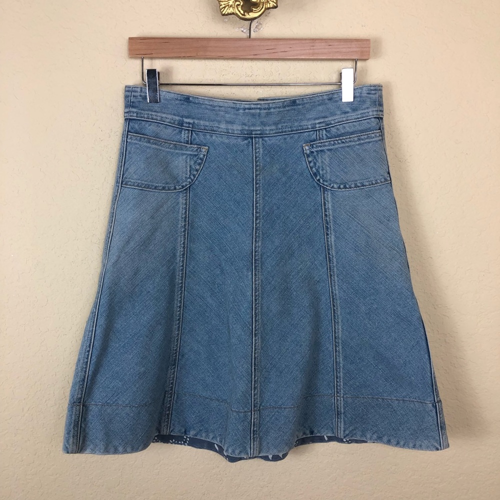 Vintage 90’s Gap denim a-line light wash skirt 4